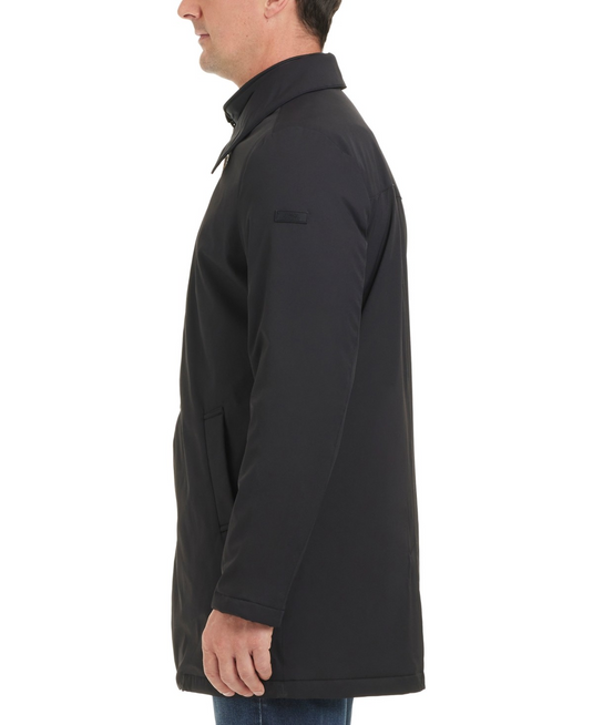 Translation missing: en.Vince Camuto Men's Refined Rain Coat with Bib Back Black-Medium