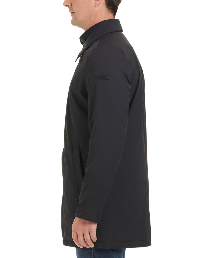 Translation missing: en.Vince Camuto Men's Refined Rain Coat with Bib Back Black-Medium