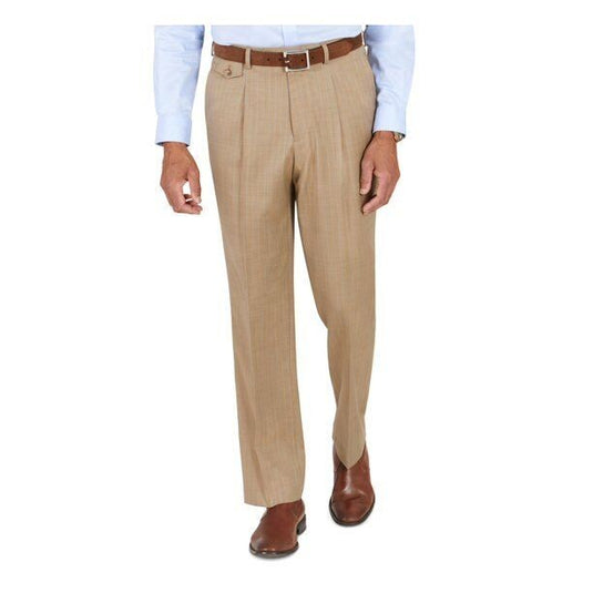 Translation missing: en.Tayion Collection Men's Classic-Fit Taupe Teal Stripe Suit Separates Pants-30/30
