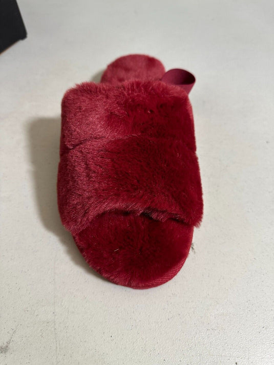 Translation missing: en.Inc International Concepts Men's Faux-Fur Slippers in Red-S 6-7