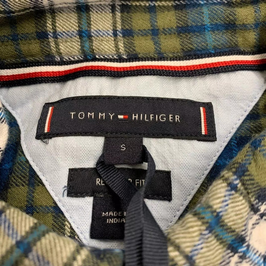 Translation missing: en.Tommy Hilfiger Regular-Fit Brushed Plaid Shirt - Putting Green / Multi-Small