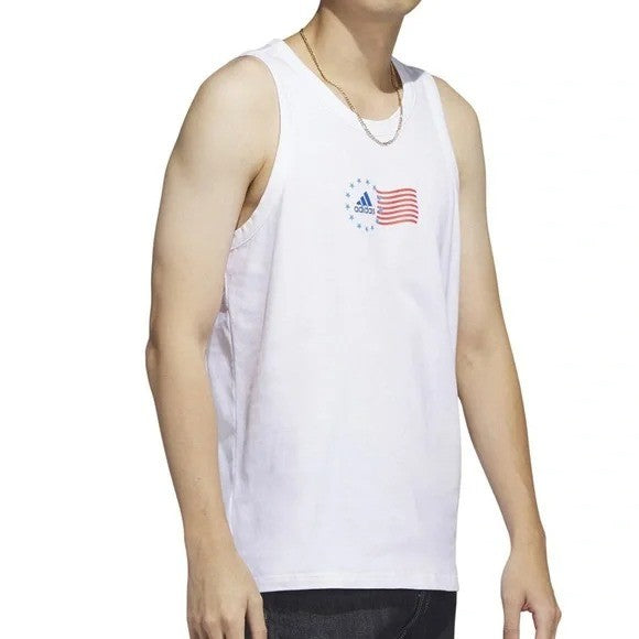 Translation missing: en.adidas Men's American Flag Tank - White-XL