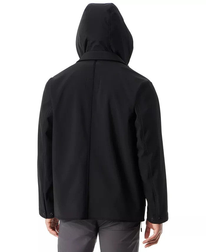 Translation missing: en.Bass Outdoor Rain Barn Jacket Mens Size Small Black Storm System Removable Hood