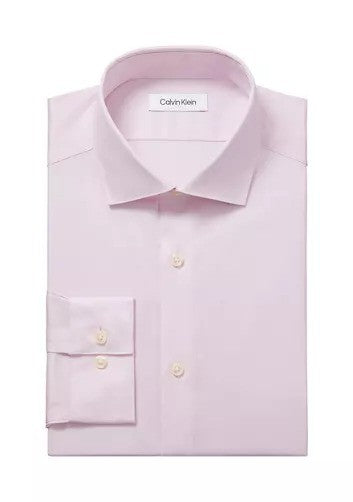 Translation missing: en.Calvin Klein Dress Shirt Mens 17.5 32/33 Pink Lavender Steel Slim Fit PinCord