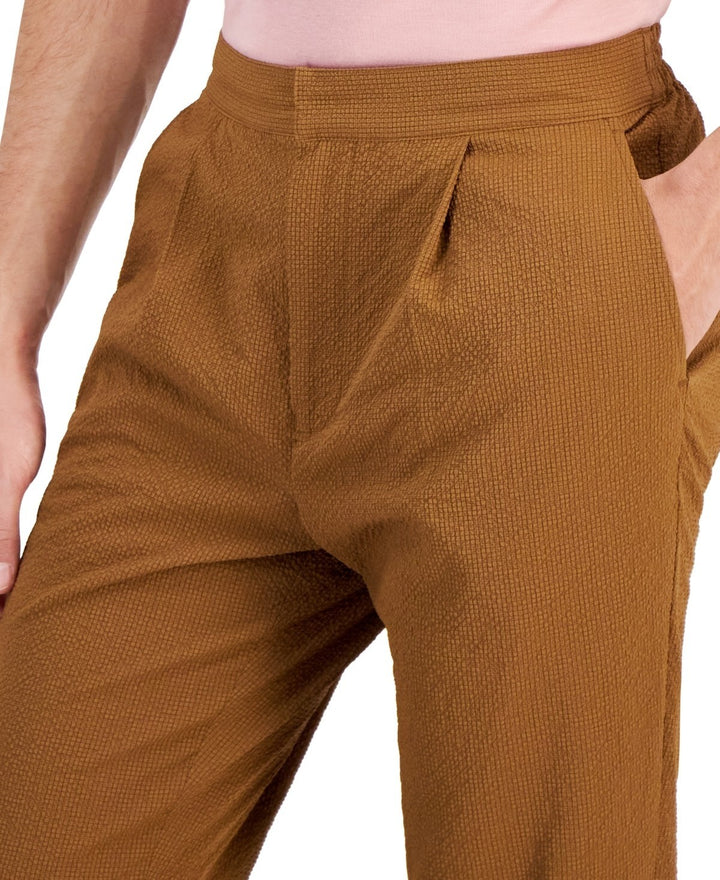 Translation missing: en.Alfani Dress Pants Men's 40x30 Timber Brown Classic-Fit Textured Seersucker