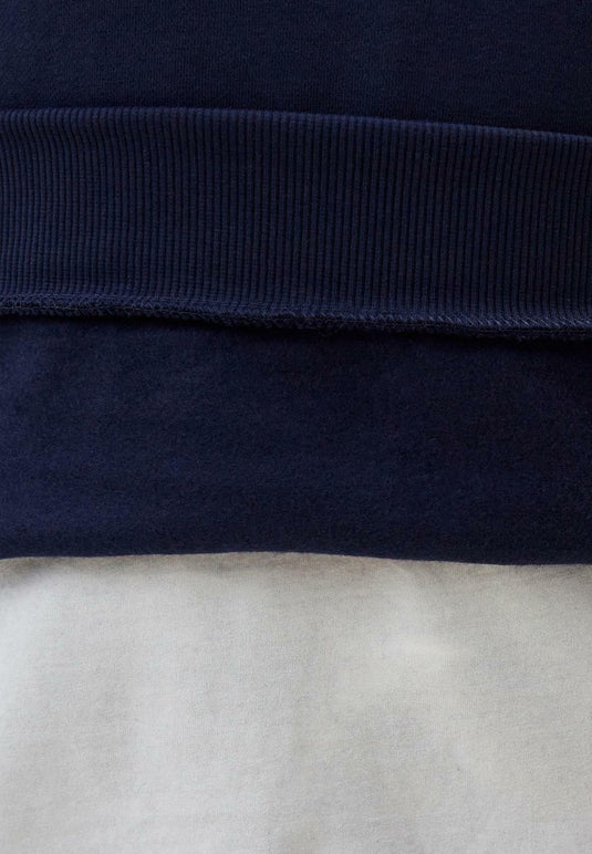 Translation missing: en.Reebok Mens Identity Quarter-Zip Fleece Sweatshirt Vector Navy Large Reg-Fit