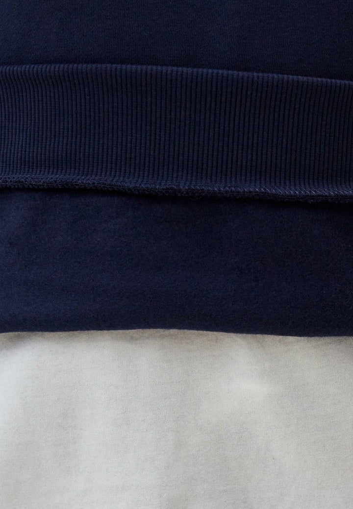 Translation missing: en.Reebok Mens Identity Quarter-Zip Fleece Sweatshirt Vector Navy Large Reg-Fit