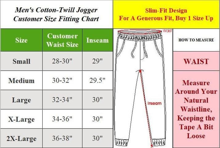 Translation missing: en.Galaxy Men's 4-Way Stretch Twill Jogger MCJP-450 Gray-2XL