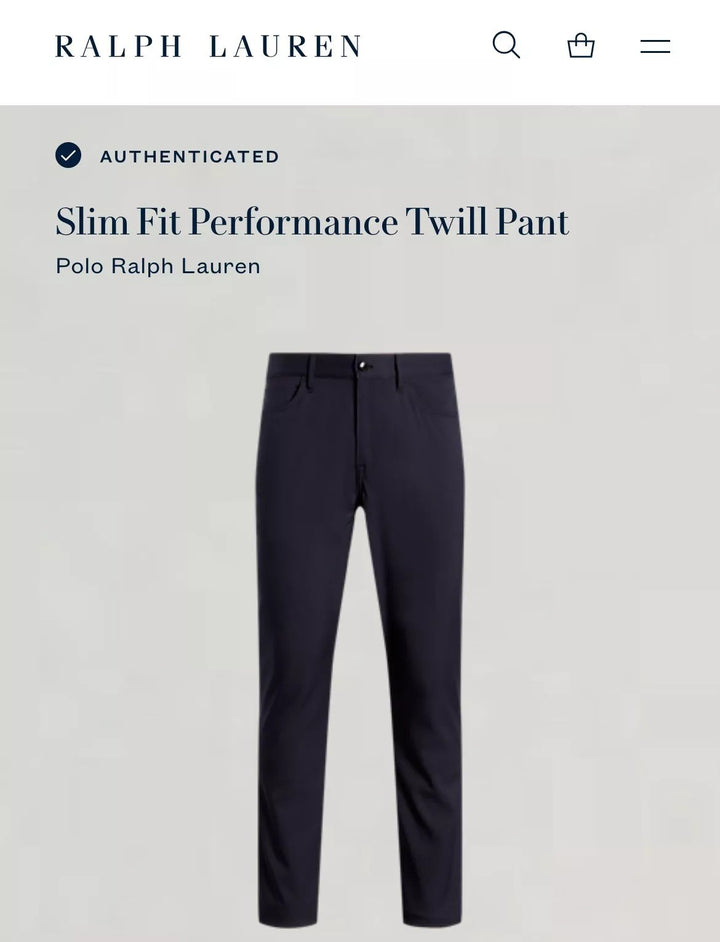 Translation missing: en.Polo Ralph Lauren Chinos Men's 40x30 Collection Navy Slim-Fit Performance