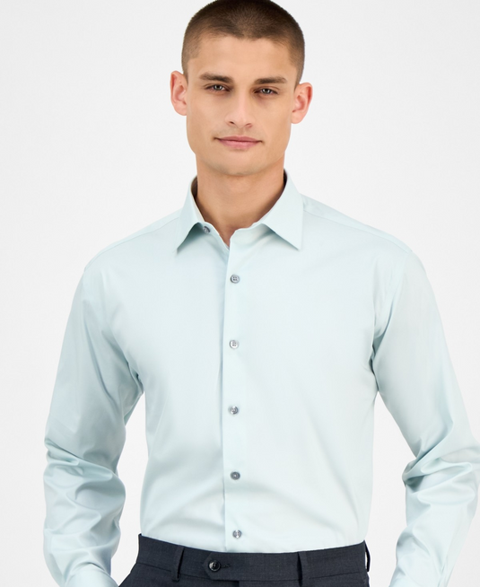 Translation missing: en.Alfani Men's Reg-Fit Temperature Regulating Dress Shirt Blue Mist 16-16.5 34/35