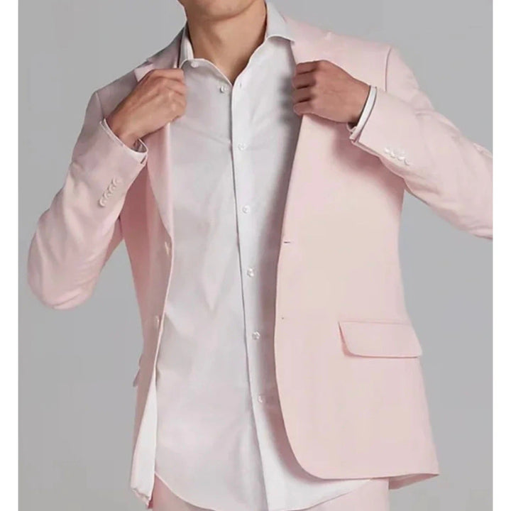 Translation missing: en.Bar III Sport Coat Men's 40S Solid Pink Slim-Fit 100% Linen Fully Lined