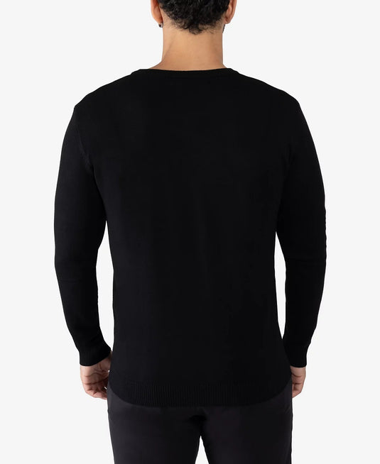 Translation missing: en.X-Ray Men's Basic V-Neck Pullover Nylon Blend Midweight Sweater - Black-Medium
