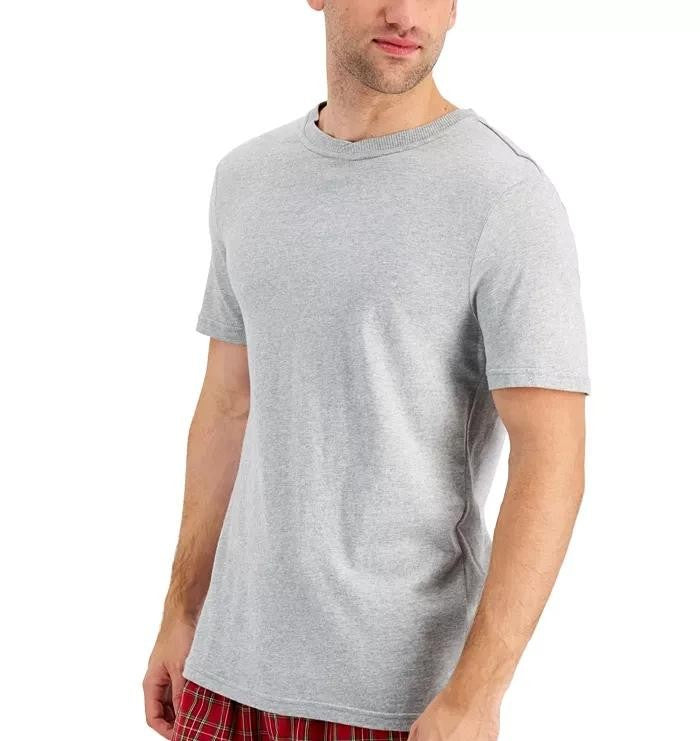 Translation missing: en.Club Room Men's Pajama T-Shirt Cotton Modal Grey Heather-Size 2XL