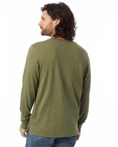 Translation missing: en.Alternative Apparel Outsider Cotton Long Sleeve Tee Shirt in Army Green-Small