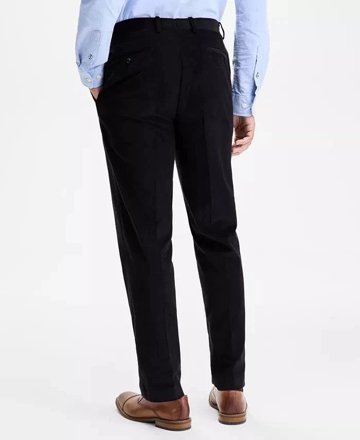 Translation missing: en.Tommy Hilfiger Mens Drew Modern-Fit Solid Corduroy Pants Black DREWPH0A-38X34