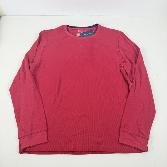 Translation missing: en.Club Room Men's Waffle Long-Sleeve T-Shirt &amp; Pajama Pant Set Jester Red-Large