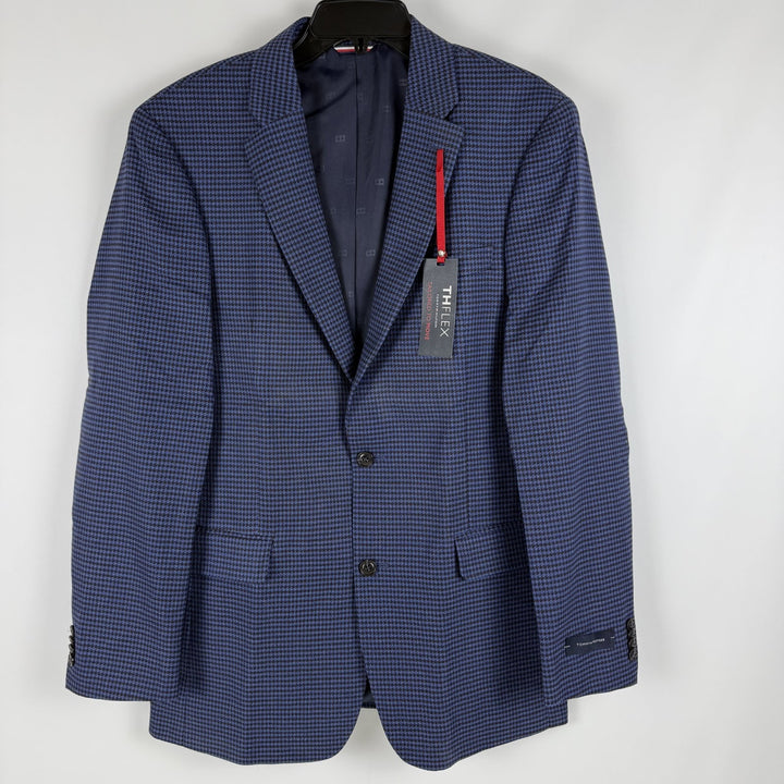 Translation missing: en.Tommy Hilfiger Men's Trevor Houndstooth Modern-Fit Sport Coat Blue Burgundy-40L