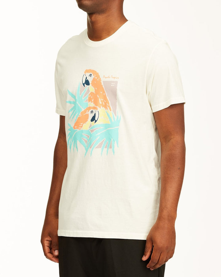 Translation missing: en.Billabong Men's Scarlet Short Sleeve Wave Washed T-Shirt Off White-Med &amp; Large