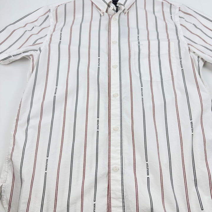 Translation missing: en.Tommy Hilfiger Button-Up Shirt Men's Size 2XL Double-Stripe Ancient White