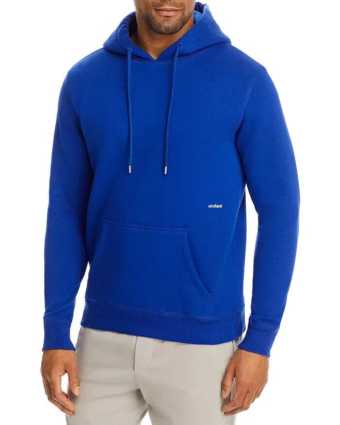 Translation missing: en.Soulland Men's Wallance Reg Fit Pullover Hoodie in Royal Blue-XL