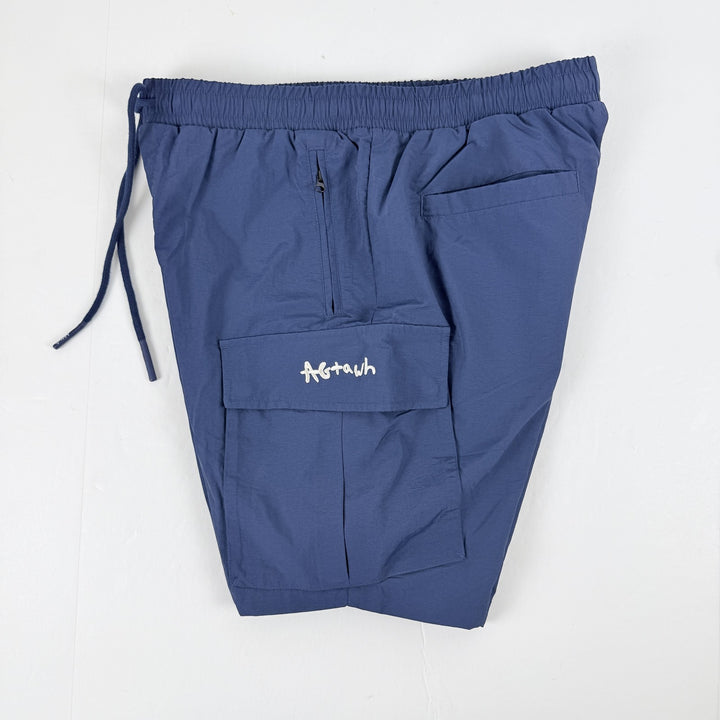 Translation missing: en.AGTAWH Cargo Shorts Size XL Blue Nylon Zipper Pockets 7 in Inseam