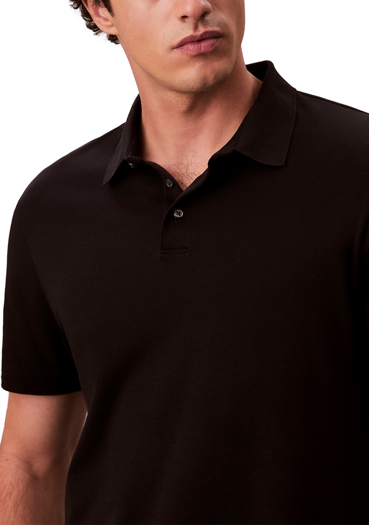 Translation missing: en.Calvin Klein Men's Short Sleeve Supima Cotton Polo Shirt  Black Beauty-Medium