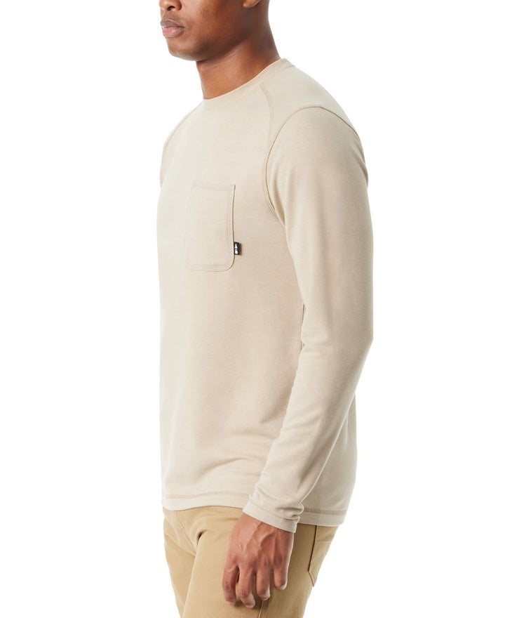 Translation missing: en.Bass Outdoor T-Shirt Men's Size XL Trench Coat Tan Long-Sleeve Ribbed Pocket
