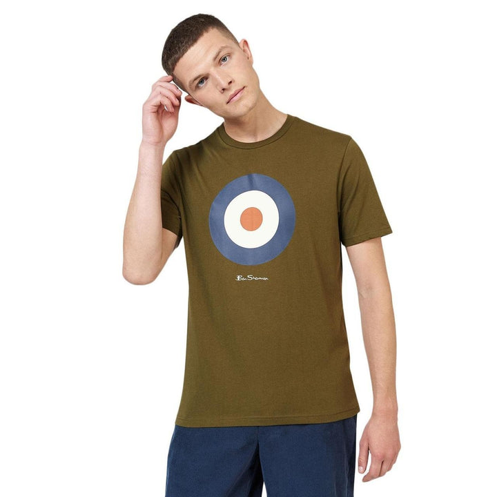 Translation missing: en.Ben Sherman Men's Signature Target Graphic T-shirt - Khaki Green-Small