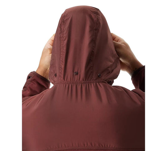 Translation missing: en.Bass Outdoor Men's Reg-Fit Convertible Hood 1/4-Zip Sweatshirt Rum Raisin-XL New