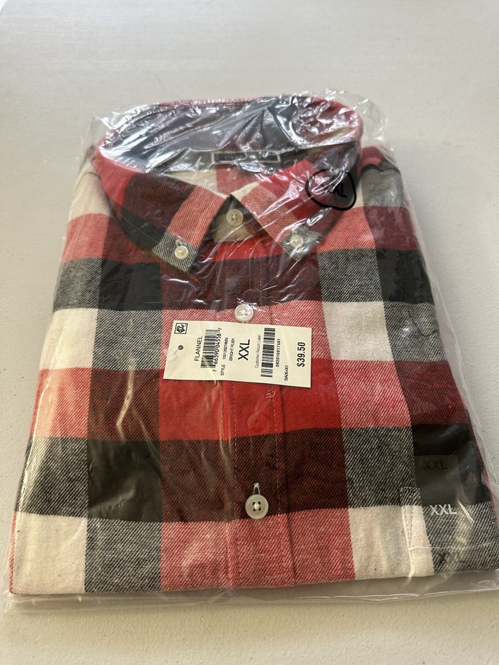 Translation missing: en.Club Room Men's Cotton Regular-Fit Plaid Flannel Shirt Bright Ruby Check-Medium
