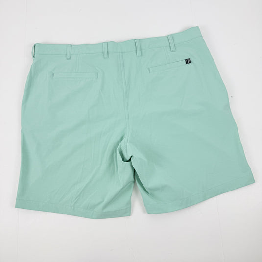 Translation missing: en.Pga Tour Men's Flat-Front 4-Way Stretch 9" Shorts - Cockatoo Heather Green-42W