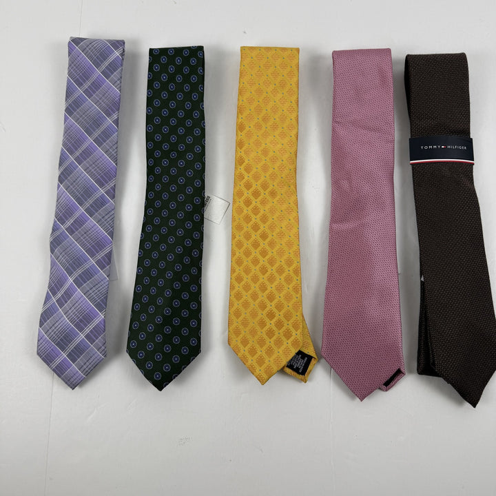 Translation missing: en.Tommy, Calvin Klein, PE, MK Lot of 5 Premium Silk Polyester Ties Assorted-OS