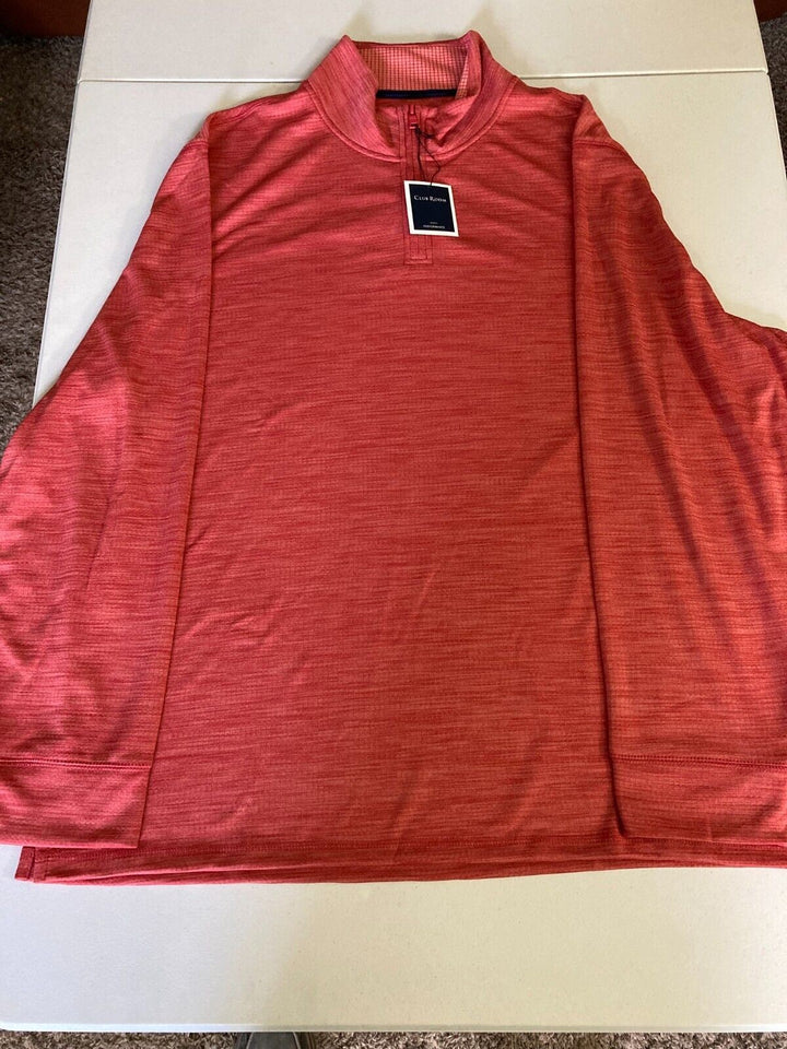 Translation missing: en.Club Room Men's Quarter-Zip Tech Sweatshirt in Melone-Size Small