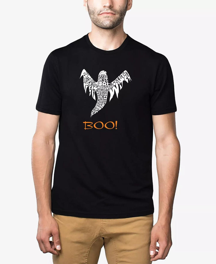 Translation missing: en.LA Pop Art Halloween Ghost  Men's Premium Blend Word Art T-Shirt Black-XL