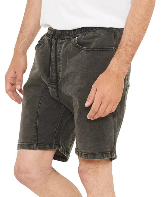 Translation missing: en.nANA jUDY Men's The Jogger Regular-Fit Stretch Denim Shorts Vintage Black-Medium