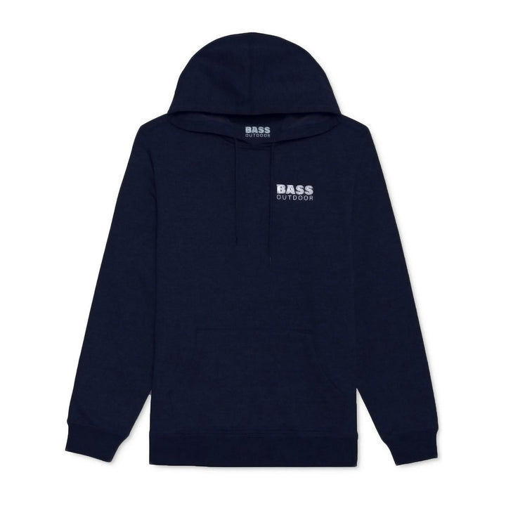 Translation missing: en.Bass Outdoor Mens Stacked Large Logo Fleece Hoodie in Dress Blue-2XL