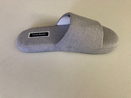 Translation missing: en.Club Room Men's Cushioned Bed Slides in Chambray Stipes-Small 6-7