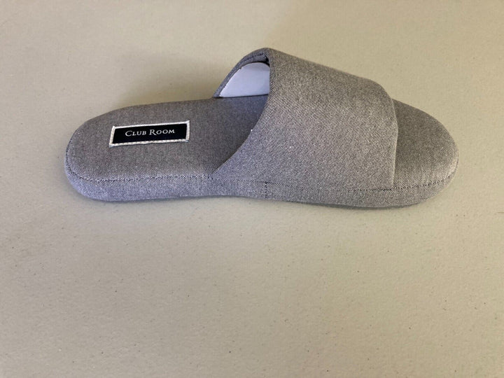 Translation missing: en.Club Room Men's Cushioned Bed Slides in Chambray Stipes-Small 6-7