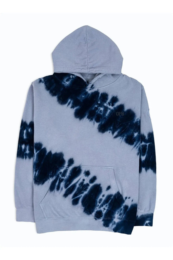 Translation missing: en.OPB Men's Los Feliz Diagonal Stripe Hoodie in French Blue-Size Large