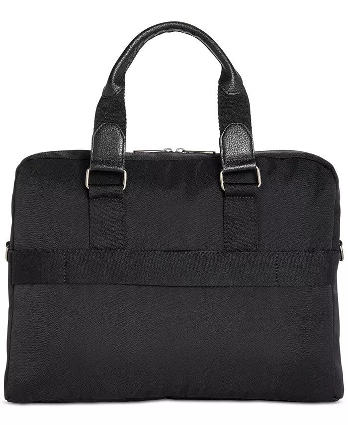 Translation missing: en.Alfani Mens Faux Trim Organizational Messenger Briefcase Black 16W x 12"H x 2"D
