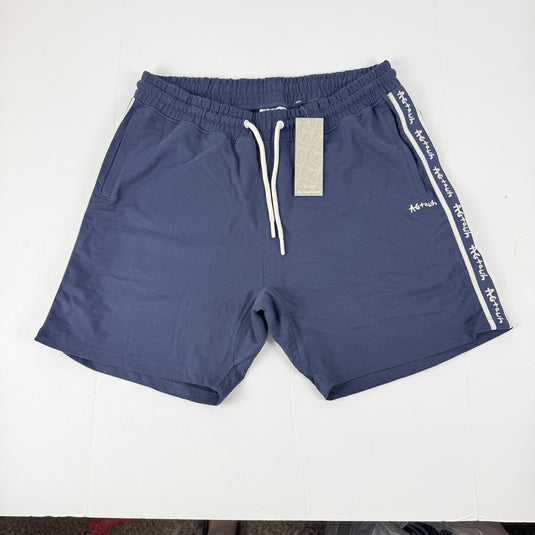 Translation missing: en.All Good Things Are Welcome Here French Terry Cotton Sweat Shorts Indigo-XL