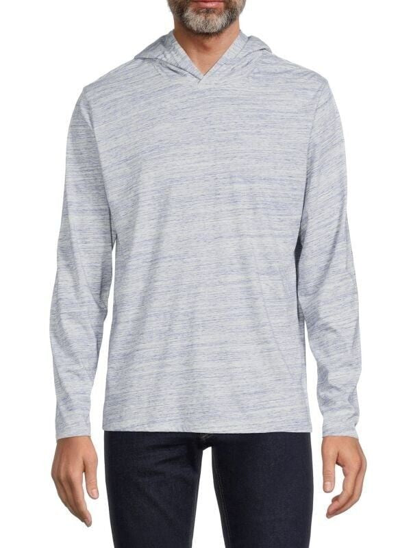 Translation missing: en.Vince Men's Space Dye Cotton Hoodie in Hydra multi-2XL