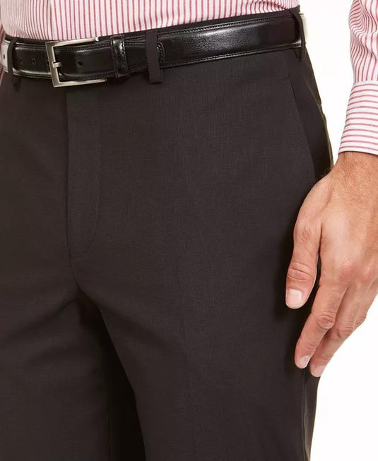 Translation missing: en.Ralph Lauren Norton Mens UltraFlex Houndstooth Dress Pants Burgundy-Black 34/32