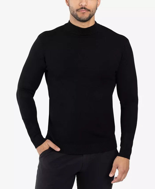 Translation missing: en.X-Ray Men's Basice Mock Neck Midweight Pullover Sweater - Black-2XL
