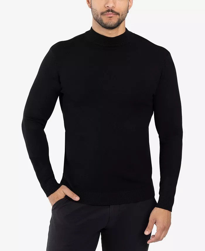 Translation missing: en.X-Ray Men's Basice Mock Neck Midweight Pullover Sweater - Black-2XL