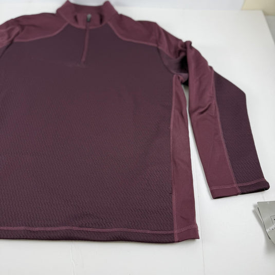 Translation missing: en.PGA Tour 3D Textured Quarter-Zip Golf Sweatshirt Burgundy Size XL Mens Pockets