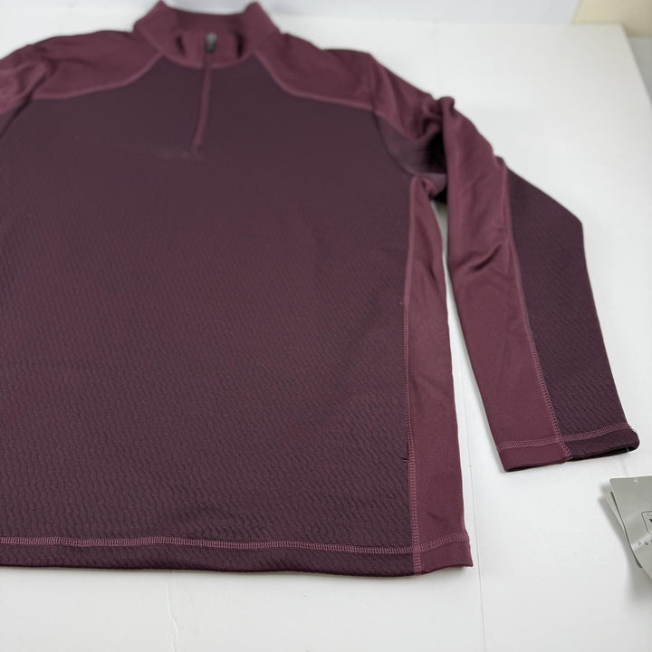 Translation missing: en.PGA Tour 3D Textured Quarter-Zip Golf Sweatshirt Burgundy Size XL Mens Pockets