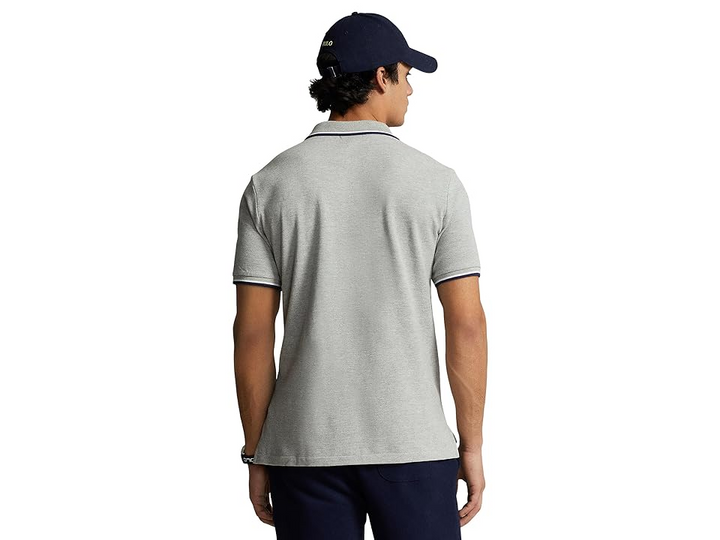 Translation missing: en.Polo Ralph Lauren Mens Polo Shirt Andover Heather Gray Classic-Fit Mesh-Medium