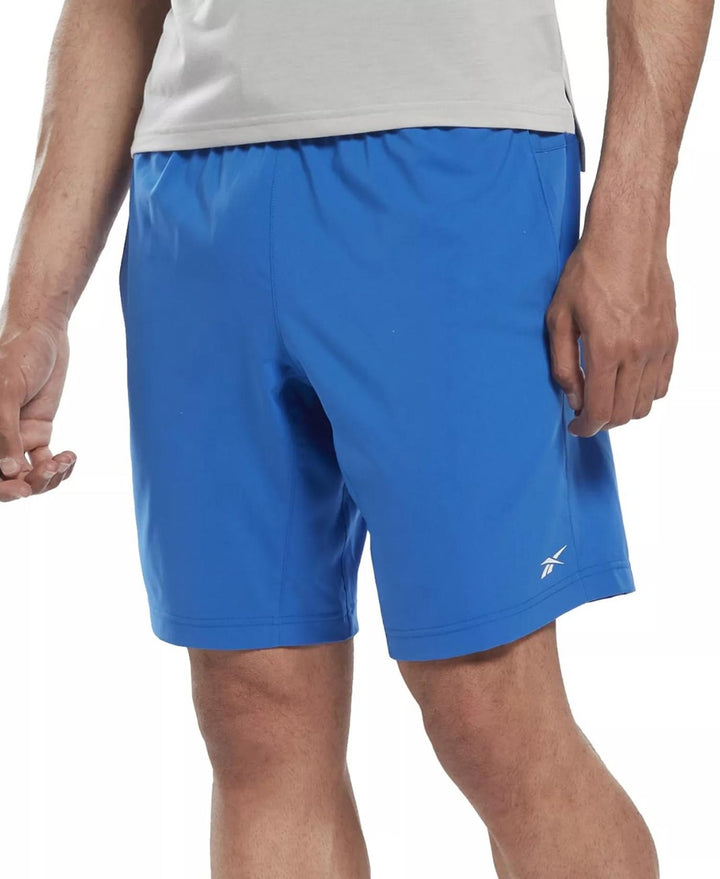 Translation missing: en.Reebok Workout Ready Shorts Vector Blue Size Medium Woven 9Inseam Reg Fit