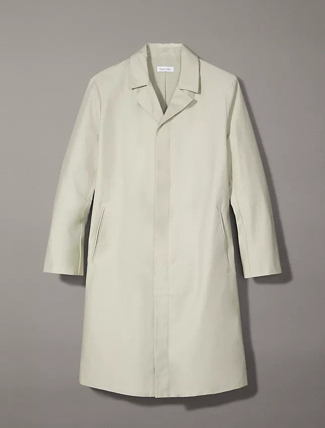 Translation missing: en.Calvin Klein Men's Classic Fit Button-Front Trench Coat - Abbey Stone-Medium